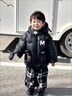 G.duck童裝兒童棉服男童外套冬季新款中小童男寶寶衣服洋氣小男孩棉襖 黑色 100 （建議身高90cm 3-4歲）cm 曬單實(shí)拍圖