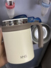 覔供全陶瓷內(nèi)膽大容量保溫杯辦公手柄商務(wù)杯陶瓷芯茶水分離泡茶專用杯 黑色420ml【帶陶瓷茶漏】 曬單實拍圖