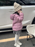 咕嚕日記【抗?jié)窠q】兒童輕薄羽絨服冬季新款男女童保暖外套中大童裝棉衣 紫色 110 CM [充絨量42g] 曬單實(shí)拍圖