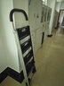 京裕人字梯車(chē)書(shū)梯圖書(shū)館專(zhuān)用梯子檔案室專(zhuān)用梯書(shū)踏書(shū)架梯子梯凳帶輪 四步書(shū)梯 鋁合金承重>150kg 曬單實(shí)拍圖