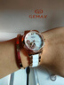 格瑪仕（GEMAX）女士手表女款機械表品牌世界十大名表2025新款女生輕奢小眾高級感 雙日歷玫金簡(jiǎn)約款（禮盒套裝） 曬單實(shí)拍圖