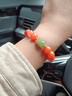拉韞翡音南紅瑪瑙手串貔貅手鏈男女情侶款皮丘蜜蠟佛珠手飾禮物 情侶款一對女8mm+男12mm 曬單實(shí)拍圖