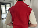 匯彩衫加絨加厚工作服馬甲定制印logo超市生鮮水果店配送員冬季背心馬夾 XC-絨馬甲大紅色 2XL 曬單實(shí)拍圖