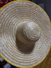 Shiftend工地釣魚(yú)夏男遮陽(yáng)帽大檐編織草帽子批發(fā)農民防曬草帽防風(fēng)度假春天 土黃色優(yōu)質(zhì)【包邊】麥稈草帽 1頂 43.5-44厘米 曬單實(shí)拍圖