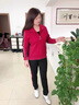 鹿儷秀媽媽秋裝外套洋氣中老年休閑運(yùn)動服套裝女春秋中年大碼上衣三件套 酒紅【高品質(zhì)運(yùn)動服】 2XL 【建議117-129斤】 曬單實(shí)拍圖