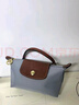 longchamp瓏驤mini單柄餃子包 Le Pliage Original系列迷你手拿包龍?bào)J女包 經(jīng)典系列鋼鐵灰色 迷你包 曬單實(shí)拍圖