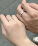 瑞諾情侶戒指一對(duì)999足銀開口素圈對(duì)戒男女求婚結(jié)婚戒生日禮物送女友 精美包裝 曬單實(shí)拍圖