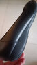 路施南坡跟黑色工作鞋女久站不累軟底方頭舒適正裝小皮鞋上班職業(yè)工裝鞋 黑色181-280Q加寬版(2.5CM) 40 曬單實(shí)拍圖