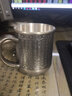 泰光銀樓銀茶杯999足銀水杯隔熱大杯子銀杯蓋杯馬克杯辦公杯送父母長輩 仿古心經(jīng)款重約439克+證書禮盒 曬單實拍圖