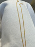 HONEYGOLD 蜜金珠寶18K金項(xiàng)鏈復(fù)古時(shí)髦百搭ins風(fēng)扭繩麻花素鏈鎖骨鏈HGBK007計(jì)件 細(xì)版（約1.50g-1.69g） 45cm 曬單實(shí)拍圖