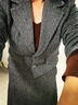 歌莉婭（GOELIA）穿搭一整套格雷系羊毛輕熟兩件套裝裙1C9LAB370 44B煙灰 S 曬單實(shí)拍圖