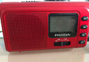 熊貓（PANDA）6243全波段收音機便攜式半導體老人老年專(zhuān)用老式fm調頻廣播多功能應急小型袖珍新款充電里電池款 紅色【全波段/插卡/充電】+充電頭 曬單實(shí)拍圖