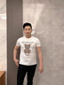 帛延 簡(jiǎn)歐輕奢大牌男裝潮流圓領(lǐng)短袖t恤男新款夏季男士修身半袖打底衫 白色M 曬單實(shí)拍圖