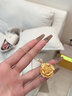 中國黃金（CHINA GOLD）絕色牡丹花黃金吊墜女足金媽媽款項鏈送長輩愛人媽媽 【京速達(dá)】絕色牡丹吊墜 約4.4g【贈925銀鏈】 曬單實拍圖