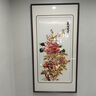 祺匠屋 花開(kāi)富貴刺繡畫(huà)成品蘇繡立體繡掛畫(huà)新中式湘繡玄關(guān)走廊過(guò)道壁畫(huà)書(shū)房裝飾畫(huà)豎版花鳥(niǎo)牡丹圖 花開(kāi)富貴（含實(shí)木框80*160厘米） 曬單實(shí)拍圖