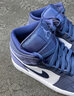 耐克（NIKE） AJ1 MID 男子中幫黑紫腳趾耐磨運(yùn)動(dòng)籃球鞋 554724-445 41 曬單實(shí)拍圖