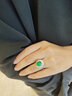 黛若翡翠色祖母戒指綠玉髓女銀活口復古高級百搭送女友實(shí)用生日禮物 玉髓開(kāi)口戒指 曬單實(shí)拍圖
