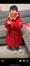 雪中飛kids童裝兒童羽絨服新款冬季女童男童長(zhǎng)款加厚軟面包羽絨服 朝陽(yáng)紅 130 曬單實(shí)拍圖