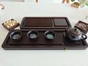瓷牌茗茶具（cipaiming teaset）胡桃色竹木茶盤(pán)家用中式小號(hào)單人功夫茶具現(xiàn)代茶藝茶壺茶杯托盤(pán) 曬單實(shí)拍圖