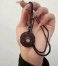 GJXBP玉髓黑曜石貔貅平安扣吊墜情侶項鏈男女款掛繩情人節生日禮物 黑曜石款 曬單實(shí)拍圖