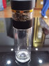 德國水莫停智能茶水分離玻璃杯雙層防燙泡茶杯子辦公水杯男女車(chē)載帶蓋便攜LED顯溫大容量 【智能顯溫+雙層高硼硅玻璃+禮盒包裝】雅黑金 曬單實(shí)拍圖