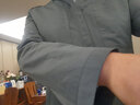 弗朗西保羅（FULANLE PAULO）品牌男裝中長(zhǎng)款外套春秋翻領(lǐng)夾克男商務(wù)裝男士休閑上衣棉質(zhì)夾克衫 淺灰色 180/XL 曬單實(shí)拍圖