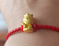 賽菲爾復(fù)購補貼黃金轉(zhuǎn)運珠生肖守護佛硬金手鏈虛空藏菩薩牛、虎約1.2克 曬單實拍圖