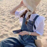 唐思薇牛仔背帶褲女2025新款韓版寬松顯瘦連體背帶褲春夏九分吊帶牛子褲 主圖款 L 曬單實(shí)拍圖