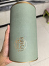 益馨榮 通用茶葉包裝盒紅茶綠茶半斤一斤鐵蓋紙罐密封罐圓筒茶葉罐子 藍色大號單罐  約 250克 曬單實拍圖