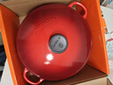 酷彩（Le Creuset）進(jìn)口琺瑯鍋鑄鐵24/26/28cm深燒鍋 燉煮燜燒鍋雙耳燉煮鍋 白琺瑯【2-4口之家】紅色 24cm 曬單實(shí)拍圖