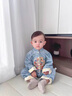 G.duck小黃鴨童裝嬰兒衣服秋冬季周歲禮服男寶寶百天滿(mǎn)月衣服春秋連體衣 金龍盤(pán)扣藍色 90cm 建議80-90碼1歲半-2歲 曬單實(shí)拍圖