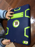 zonyee iPad硅膠保護套iPad 9.7英寸第5/6代平板電腦防摔外殼A1822/1893 藏青色+黃綠色（iPad 9.7第5/6代專(zhuān)用） 曬單實(shí)拍圖