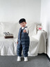 雅鹿2025新款兒童羽絨背帶褲外穿嬰幼兒寶寶幼童加厚連體褲保暖羽絨褲 藏藍色 120cm 曬單實(shí)拍圖