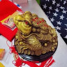 玄唐銅金蟾蜍 招風(fēng)財(cái)水?dāng)[件 聚寶盆擺件開業(yè)禮品三腳金蟾 三足金蟬 小號(hào)金蟾高約12CM 曬單實(shí)拍圖