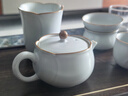 江南秋影大師級高檔汝窯茶具套裝功夫茶具整套開(kāi)片可養節日禮物喬遷開(kāi)業(yè) 汝窯月白蓮花壺套裝 1件 曬單實(shí)拍圖