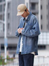 真維斯（Jeanswest）男士高街牛仔外套男春秋季寬松大碼日系痞帥夾克男潮流百搭 藍色 XL (適合145-160斤） 曬單實(shí)拍圖