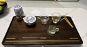 茗臣 黑檀木實(shí)木茶盤(pán)整塊天然原木茶臺高檔家用辦公室功夫茶具托盤(pán) 黑檀木窗臺60*30*4.5CM 曬單實(shí)拍圖