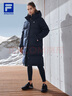 FILA 90鵝絨|斐樂(lè )官方女裝長(cháng)款羽絨服冬季運動(dòng)連帽保暖羽絨外套 深黑-BK S 160/80A/S 曬單實(shí)拍圖