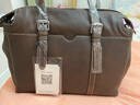 tushky歐洲站真皮女包2025新款軟皮單肩包職業(yè)公文包頭層牛皮百搭大包包 咖啡色 曬單實(shí)拍圖