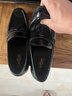 金利來(lái)（Goldlion）男鞋 方頭男士商務(wù)正裝皮鞋 一腳蹬透氣樂(lè )福鞋 軟皮軟底休閑鞋 黑色 41 曬單實(shí)拍圖