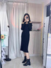 百麗踏馬丁靴女英倫風(fēng)2024春秋單靴粗跟切爾西靴瘦瘦彈力靴秋冬高跟短靴 黑色 38 曬單實(shí)拍圖