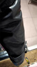 皮爾卡丹（pierre cardin）品牌高檔男裝  真皮皮衣外套男新款皮衣男真皮中長款西裝領(lǐng)頭層牛 黑色 175/XL 曬單實(shí)拍圖