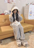 束時(shí)·創(chuàng)漫動(dòng)漫卡通連體睡衣男女秋冬加厚珊瑚絨青少年學(xué)生大碼家居服套裝 鯊貓連體(加厚珊瑚絨)+棉鞋 L (155-168cm,適用50-65kg) 曬單實(shí)拍圖