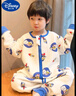 G.DUCKKIDS奧特曼睡袋三層夾棉兒童連體睡衣純棉寶寶嬰幼兒保暖衣男童秋冬款 藍(lán)色奧特曼 120碼【身高110-120CM】 曬單實(shí)拍圖