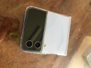 0度 适用三星折叠 Z Flip4/W24Flip手机壳透明保护套折叠屏翻盖式全包防摔保护镜头 三星Galaxy Z Flip4-透明 实拍图