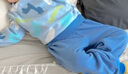 巴拉巴拉童裝兒童套裝冬季加厚搖粒絨小童寶寶睡衣萌趣外出男童女童家居服 藍色調00388 90 曬單實(shí)拍圖