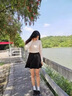 矜持范針織衫女保暖一體仿貂毛加厚加絨半高領(lǐng)洋氣毛衣女冬季打底長袖 杏色款  加絨 均碼 曬單實(shí)拍圖