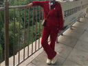 啄木鳥(niǎo)連帽運動(dòng)服休閑套裝女春秋2025新款洋氣減齡寬松媽媽裝衛衣三件套 大紅6690 2XL【適合110-120斤】 曬單實(shí)拍圖