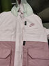 NIKE 耐克童裝女童中長(cháng)款保暖棉服24冬季新款大口袋兒童連帽外套 櫻花粉 150 /68 【建議身高140-152cm】 曬單實(shí)拍圖