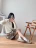 木林森女鞋百搭氣質(zhì)女士勃肯鞋舒適一腳蹬女單鞋休閑鞋子女 卡其 36  曬單實(shí)拍圖